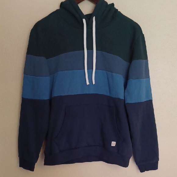 Marine Layer Archive Cloud 9 Fleece Hoodie Colorblock Sweatshirt Pullover SZ M - Picture 2 of 13